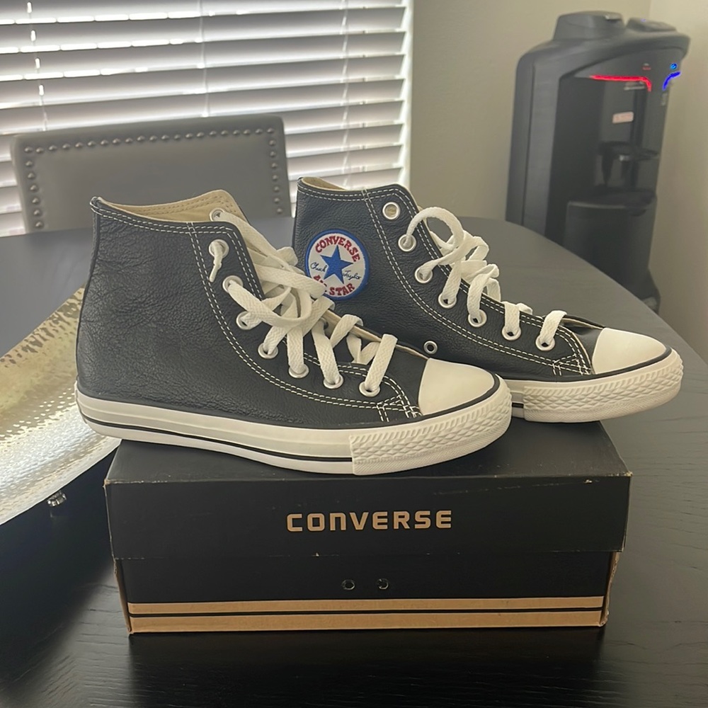 Black Leather Converse